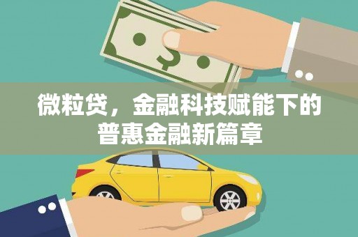 兴宾微粒贷，金融科技赋能下的普惠金融新篇章