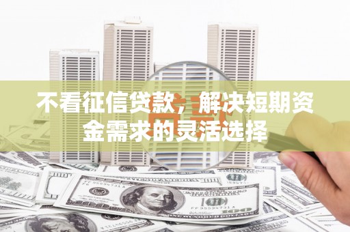 兴宾不看征信贷款，解决短期资金需求的灵活选择