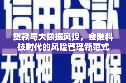 兴宾贷款与大数据风控，金融科技时代的风险管理新范式