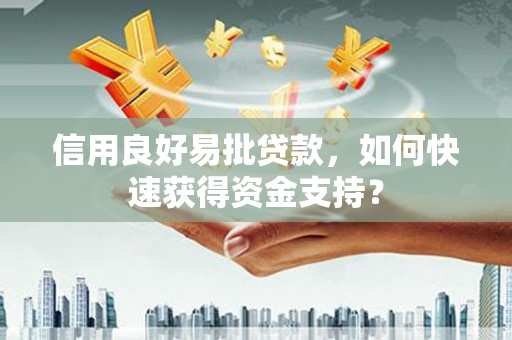 兴宾信用良好易批贷款，如何快速获得资金支持？