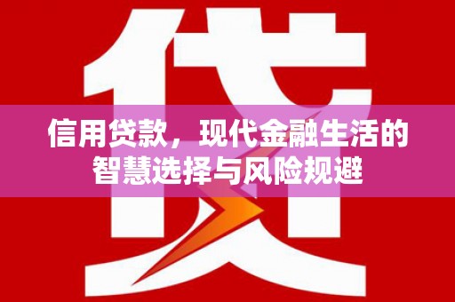 兴宾信用贷款，现代金融生活的智慧选择与风险规避