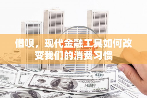 兴宾借呗，现代金融工具如何改变我们的消费习惯