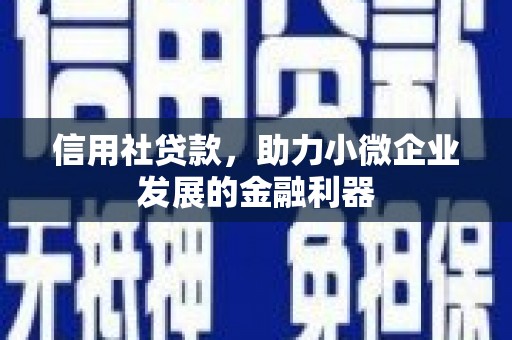 兴宾信用社贷款，助力小微企业发展的金融利器