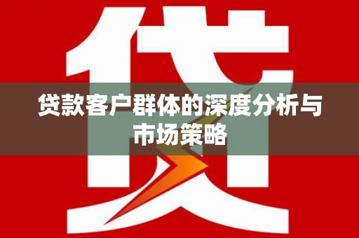 兴宾贷款客户群体的深度分析与市场策略