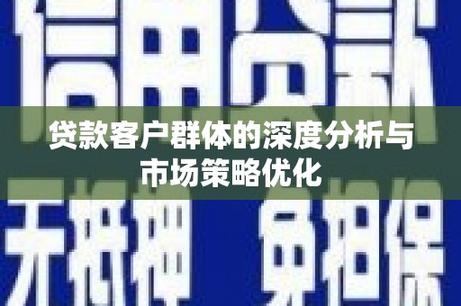 兴宾贷款客户群体的深度分析与市场策略优化