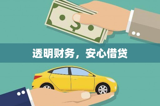 兴宾透明财务，安心借贷