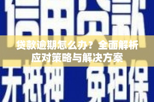 兴宾贷款逾期怎么办？全面解析应对策略与解决方案