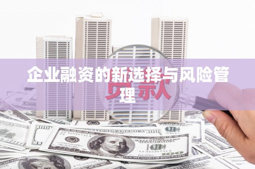 兴宾企业融资的新选择与风险管理