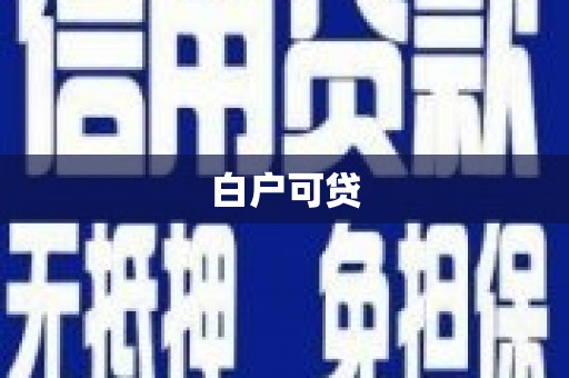 兴宾白户可贷