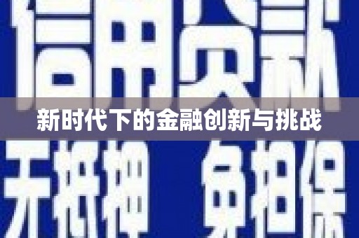 兴宾新时代下的金融创新与挑战