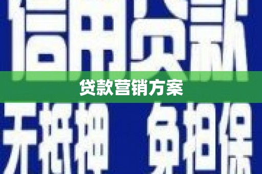 兴宾贷款营销方案